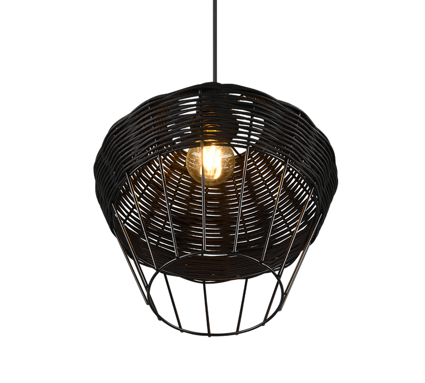 Lámpara de techo colgante Trio Borka LED negro 2700K 150cm R31261902
