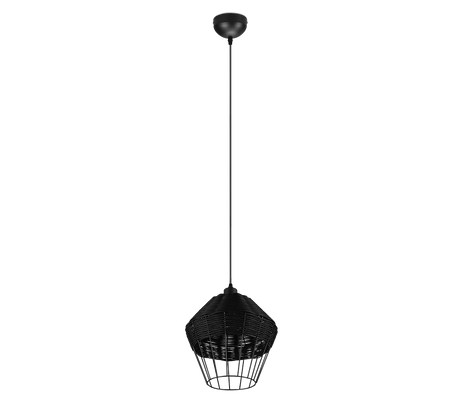 Lámpara de techo colgante Trio Borka LED negro 2700K 150cm R31261902