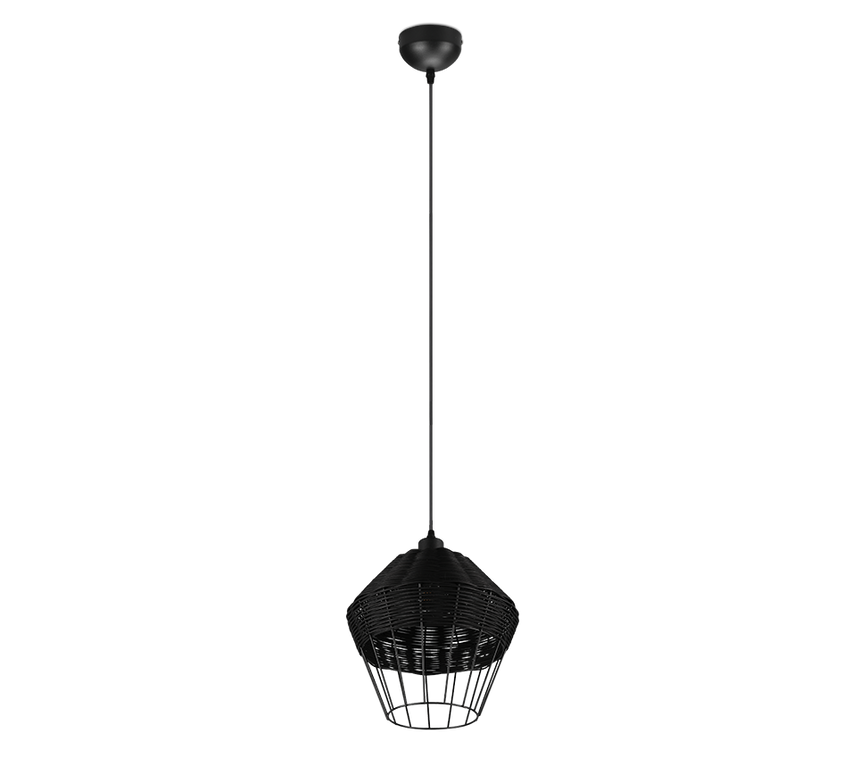 Lámpara de techo colgante Trio Borka LED negro 2700K 150cm R31261902