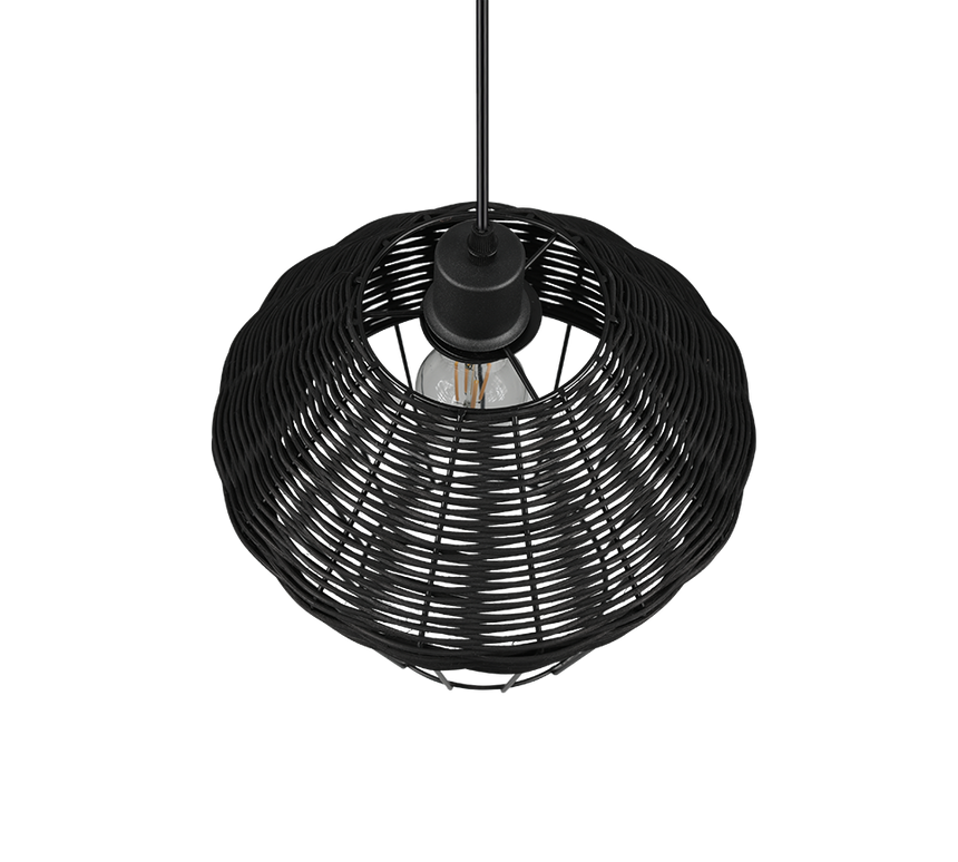 Lámpara de techo colgante Trio Borka LED negro 2700K 150cm R31261902