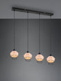 Lámpara de techo colgante Trio Borka 4 luces natural 150cm R31264036