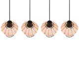 Lámpara de techo colgante Trio Borka 4 luces natural 150cm R31264036