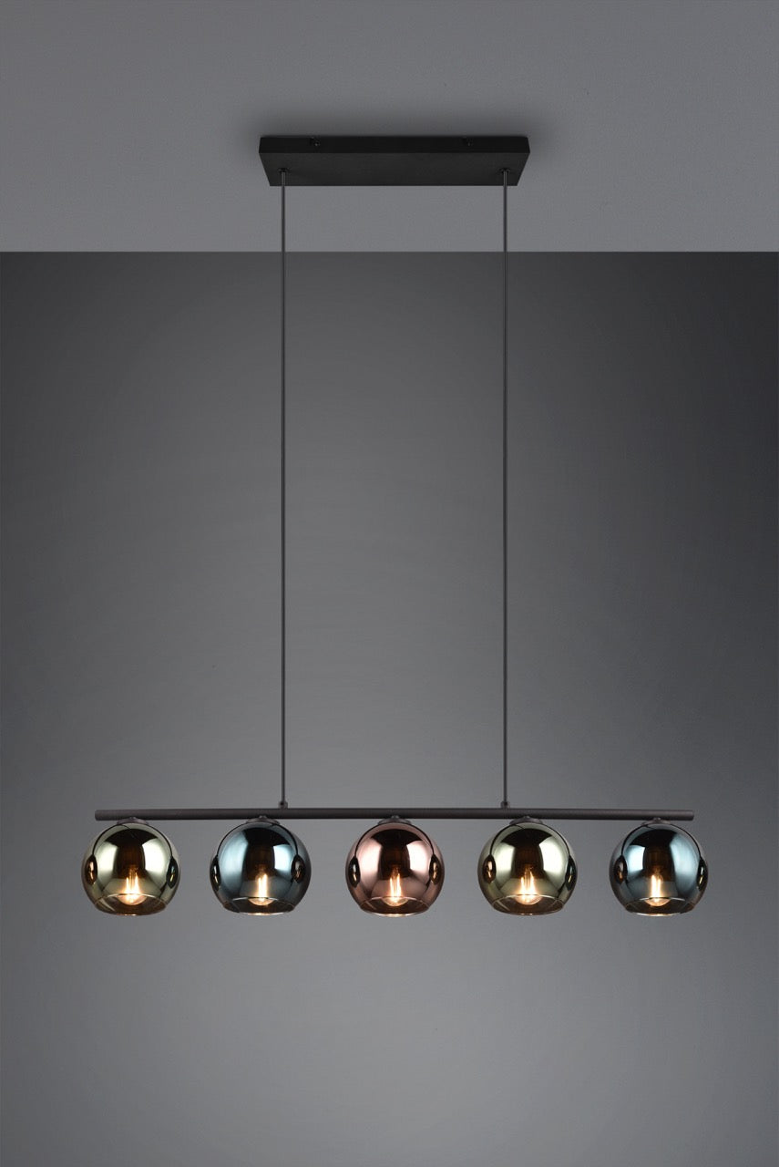 Trio Sheldon Lámpara colgante 5 luces multicolor 31305017