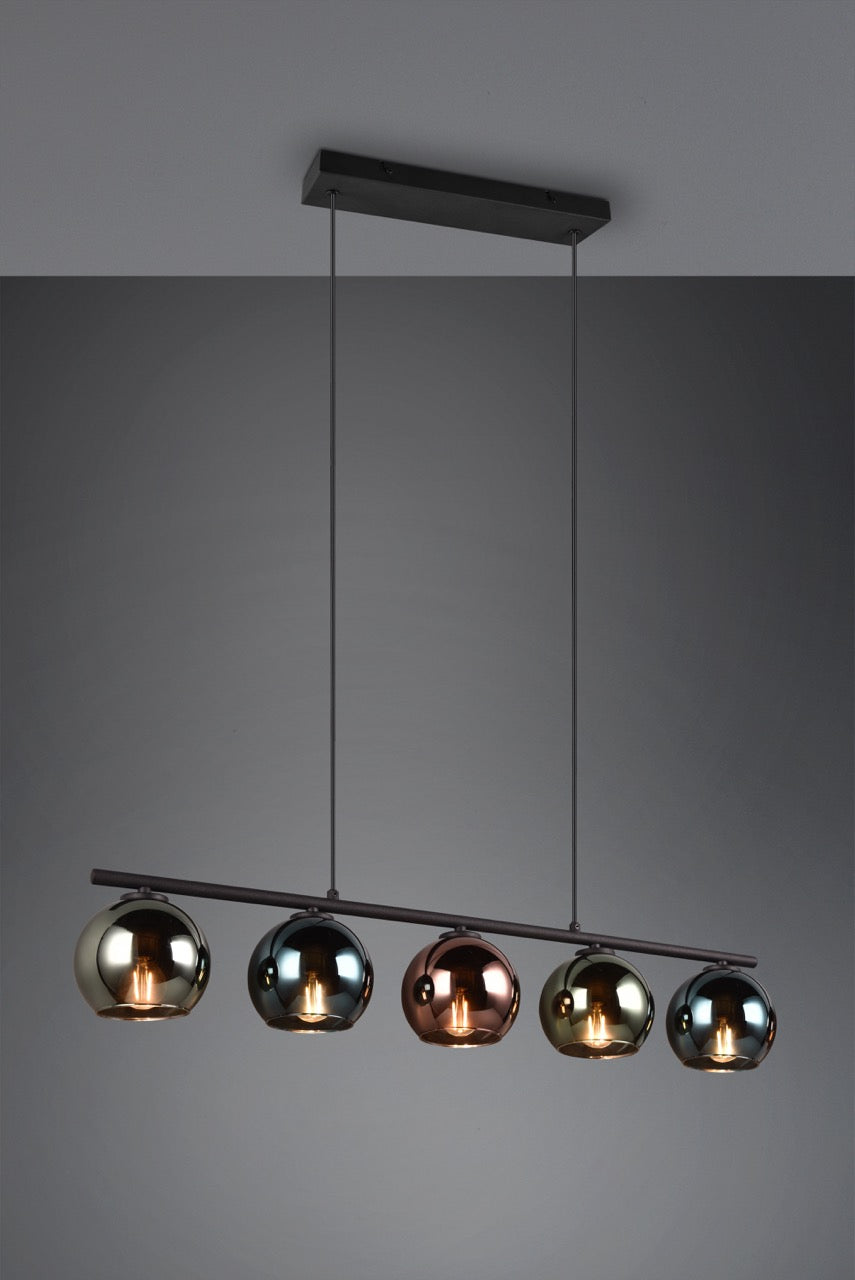 Trio Sheldon Lámpara colgante 5 luces multicolor 31305017