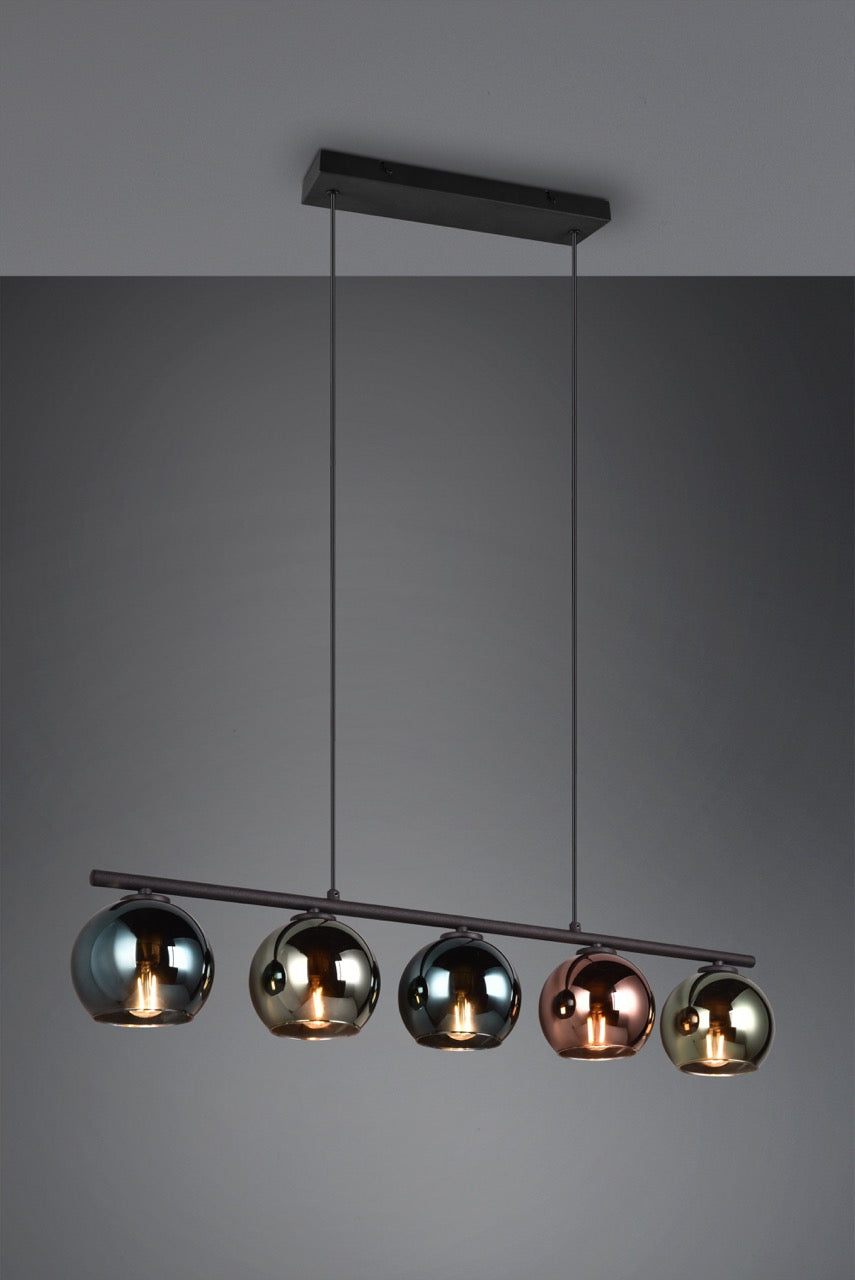 Trio Sheldon Lámpara colgante 5 luces multicolor 31305017