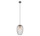 Trio Grid Lámpara colgante metal estera negra R31371932