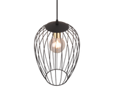 Trio Grid Lámpara colgante metal estera negra R31371932
