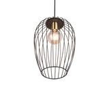 Trio Grid Lámpara colgante metal estera negra R31371932