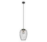 Trio Grid Lámpara colgante metal estera negra R31371932