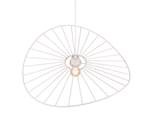 Lámpara de techo colgante Trio Chapeau LED blanco mate 2700K 150cm R31451031