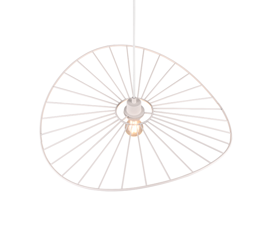Lámpara de techo colgante Trio Chapeau LED blanco mate 2700K 150cm R31451031