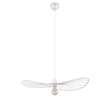 Lámpara de techo colgante Trio Chapeau LED blanco mate 2700K 150cm R31451031