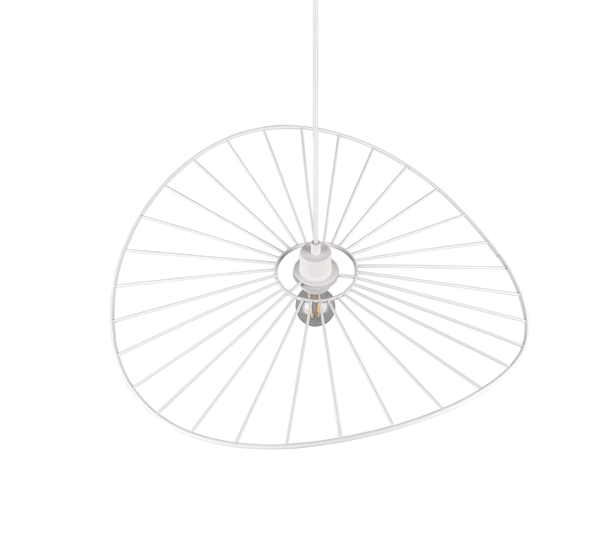 Lámpara de techo colgante Trio Chapeau LED blanco mate 2700K 150cm R31451031