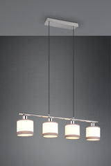 Lámpara de techo colgante Trio Davos LED cromo 2700K 150cm R31554006