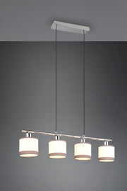 Lámpara de techo colgante Trio Davos cromo 150cm R31554006