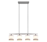 Lámpara de techo colgante Trio Davos LED cromo 2700K 150cm R31554006
