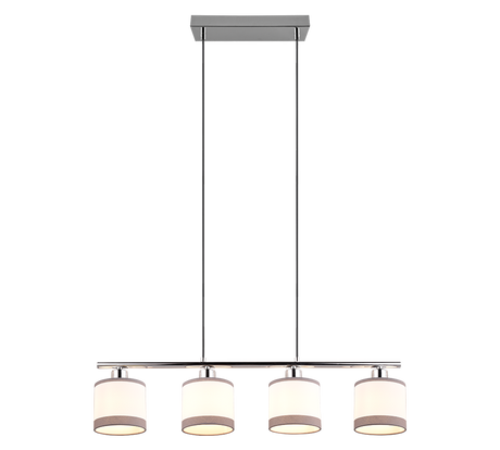 Lámpara de techo colgante Trio Davos LED cromo 2700K 150cm R31554006