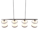Lámpara de techo colgante Trio Davos LED cromo 2700K 150cm R31554006