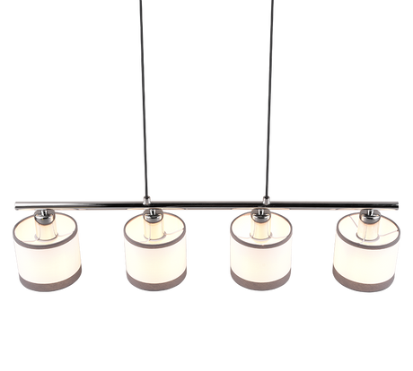 Lámpara de techo colgante Trio Davos LED cromo 2700K 150cm R31554006