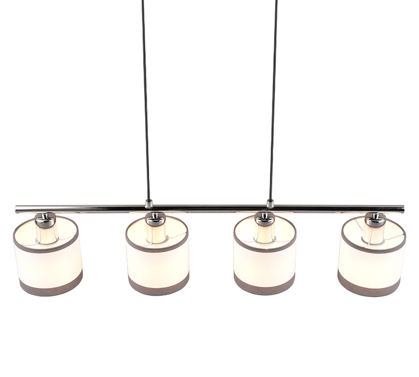 Lámpara de techo colgante Trio Davos LED cromo 2700K 150cm R31554006