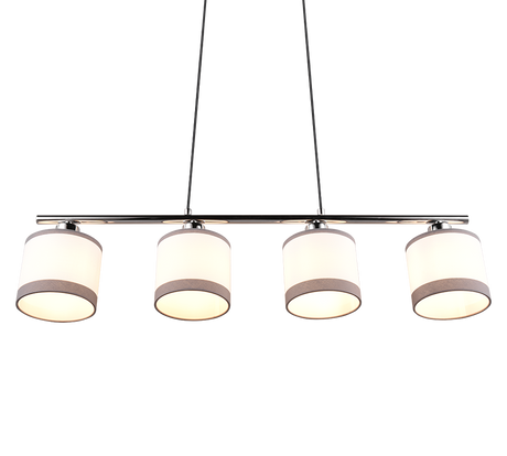 Lámpara de techo colgante Trio Davos LED cromo 2700K 150cm R31554006