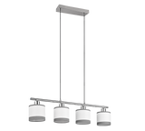 Lámpara de techo colgante Trio Davos LED cromo 2700K 150cm R31554006