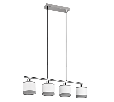 Lámpara de techo colgante Trio Davos LED cromo 2700K 150cm R31554006