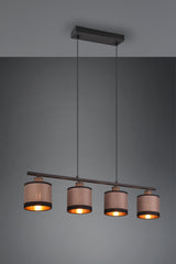 Lámpara de techo colgante Trio Davos LED negro mate 2700K 150cm R31554041