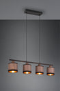 Lámpara de techo colgante Trio Davos LED negro mate 2700K 150cm R31554041