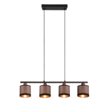 Lámpara de techo colgante Trio Davos LED negro mate 2700K 150cm R31554041