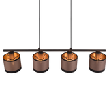 Lámpara de techo colgante Trio Davos LED negro mate 2700K 150cm R31554041