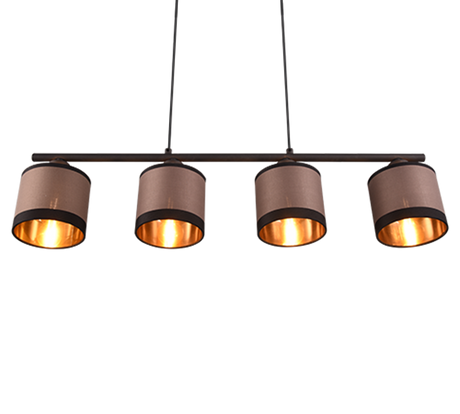 Lámpara de techo colgante Trio Davos LED negro mate 2700K 150cm R31554041