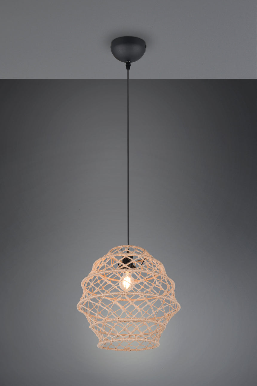 Lámpara de techo colgante Trio Hive LED negro mate 2700K 150cm R31681936
