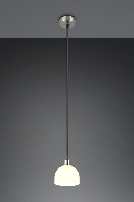Lámpara de techo colgante Trio Molly LED níquel mate 3000K 150cm R31861007