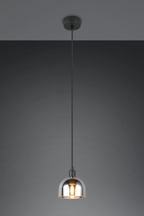 Lámpara de techo colgante Trio Molly LED negro mate 2700K 150cm R31861032