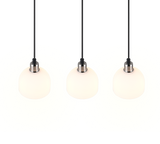 Lámpara de techo colgante Trio Molly LED níquel mate 3000K 150cm R31863007