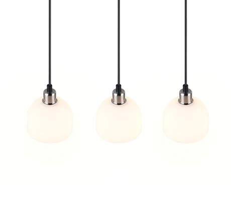Lámpara de techo colgante Trio Molly LED níquel mate 3000K 150cm R31863007