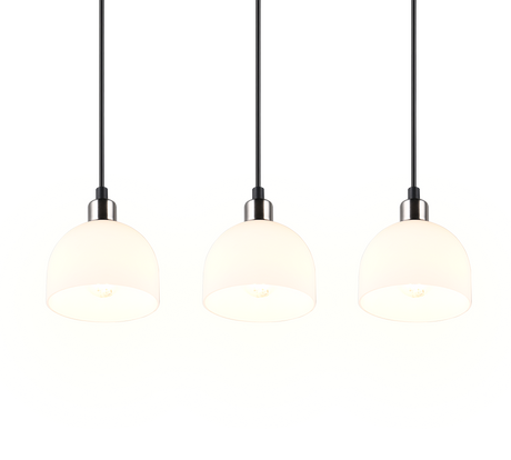 Lámpara de techo colgante Trio Molly LED níquel mate 3000K 150cm R31863007