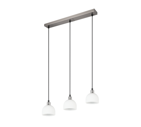 Lámpara de techo colgante Trio Molly LED níquel mate 3000K 150cm R31863007
