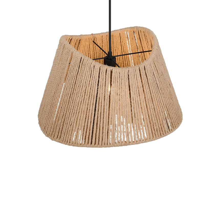 Lámpara de techo colgante Trio Valerie LED negro mate 2700K 150cm R31881036