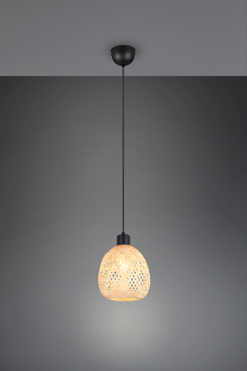 Lámpara de techo colgante Trio Amelie LED negro mate 2700K 150cm R31941036