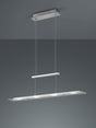 Lámpara de techo colgante Trio Milos LED níquel mate 3000K 170cm R32004107