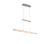 Lámpara de techo colgante Trio Milos LED níquel mate 3000K 170cm R32004107