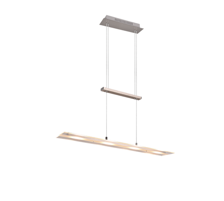 Lámpara de techo colgante Trio Milos LED níquel mate 3000K 170cm R32004107