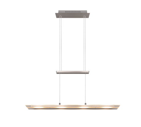 Lámpara de techo colgante Trio Milos LED níquel mate 3000K 170cm R32004107