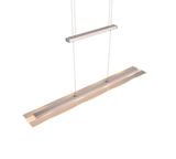 Lámpara de techo colgante Trio Milos LED níquel mate 3000K 170cm R32004107