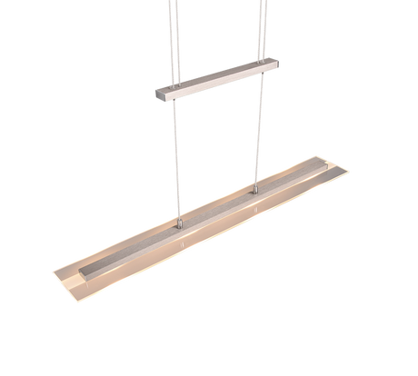 Lámpara de techo colgante Trio Milos LED níquel mate 3000K 170cm R32004107