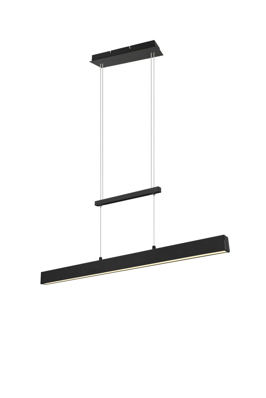 Trio Paros Lámpara colgante LED de metal estera negra R32043132