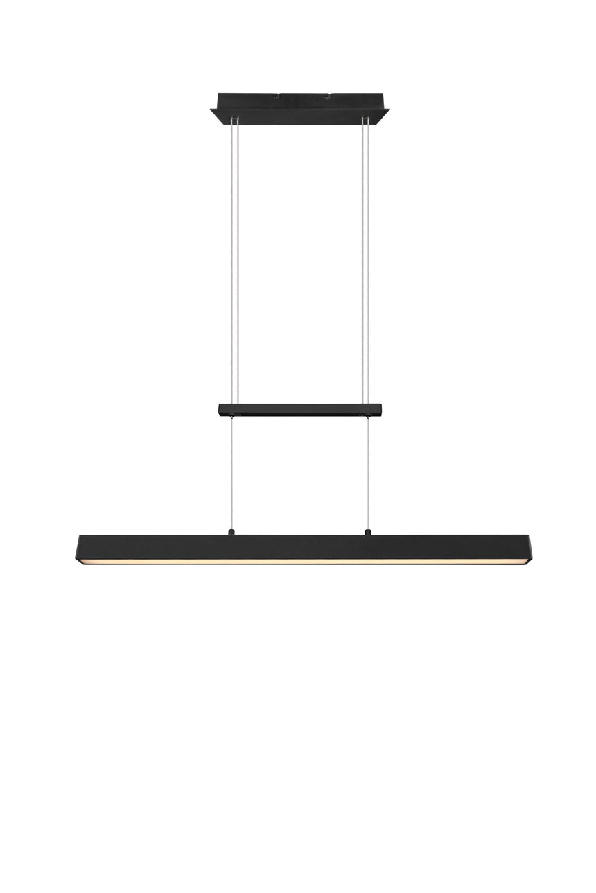 Trio Paros Lámpara colgante LED de metal estera negra R32043132
