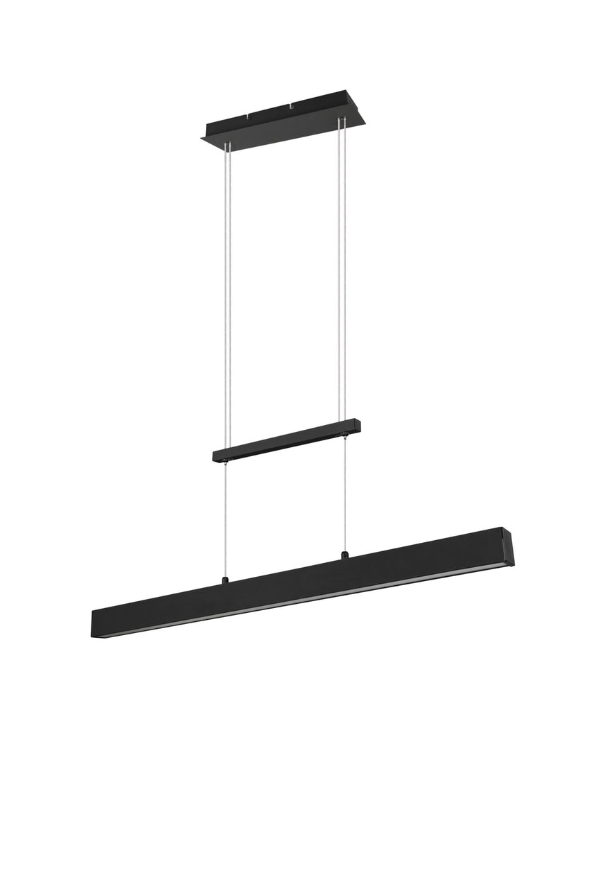 Trio Paros Lámpara colgante LED de metal estera negra R32043132